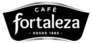Logotipo de Café Fortaleza con el texto "Desde 1885" en un fondo negro.