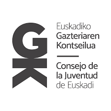Logotipo del Consejo de la Juventud de Euskadi con las letras GK en grande.